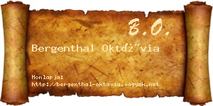 Bergenthal Oktávia névjegykártya